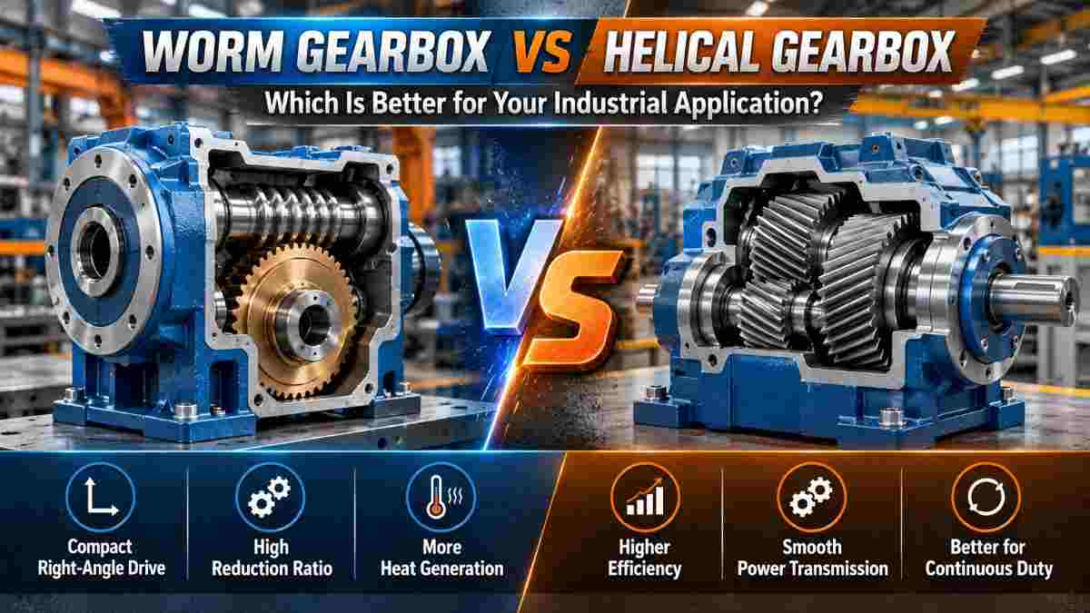 Worm Gearbox vs Helical Gearbox — Which Is Better for Your Industrial Application?